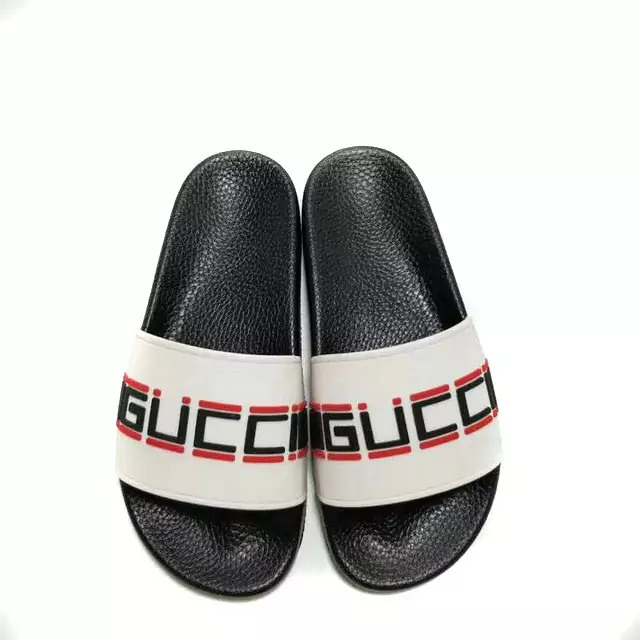 2019 slide sandals gucci new dsigner slipper gucci logo top white